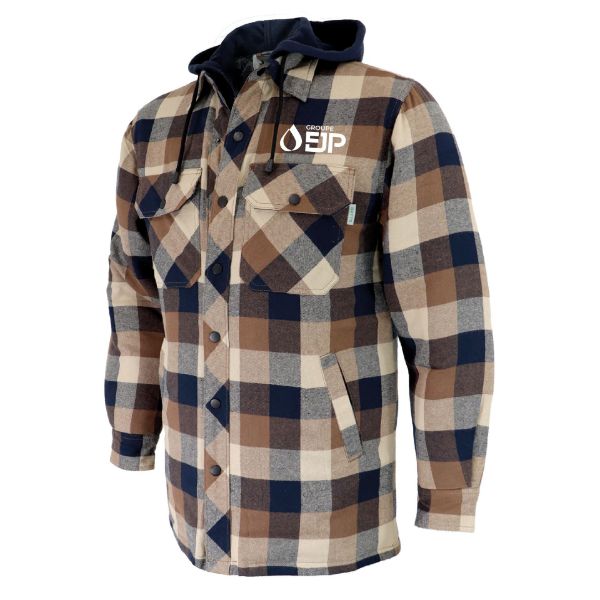 Image de Chemise de flanelle doublée avec capuchon - 630DCF